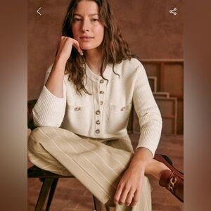 Sezane Eloi Jumper Sweater in Ecru Size XS